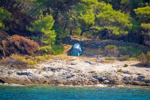 Tent In Wilderness By The Sea